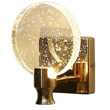 Applique murale LED de luxe à lentille unique, veilleuse décorative pour couloir, chambre à coucher, chevet, escalier, salon