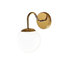 Modern Bedroom Wall Sconce Fixture Milk White Globe Glass Wall Lamp for Bathroom Kitchen Living Room Vanity Hallway