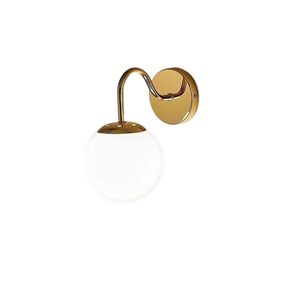 Tauoh Modern Bedroom Wall Sconce Fixture Milk White Globe Glass Wall Lamp For Bathroom Kitchen Living Room Vanity Hallway