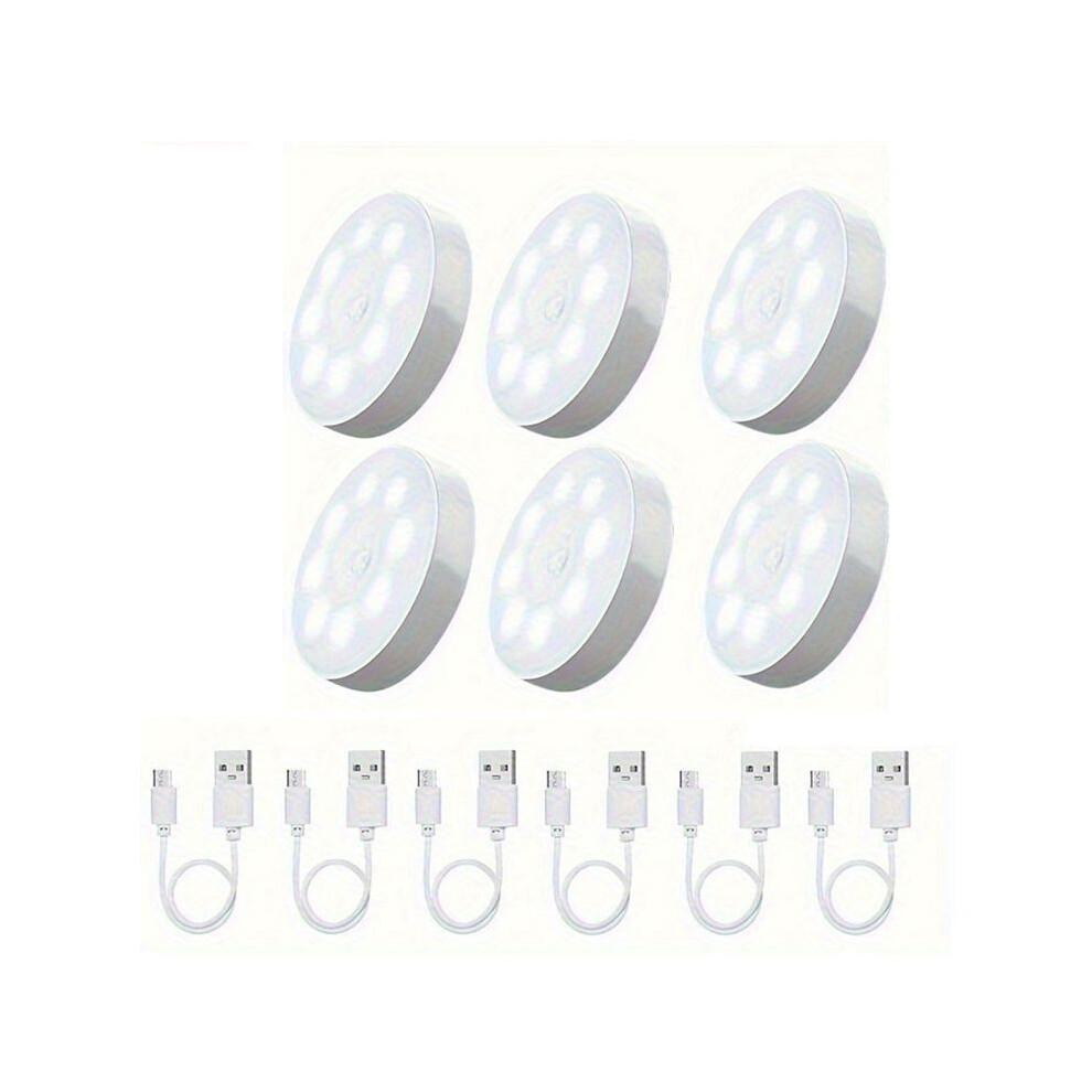 Melitt 6-Pack Usb Rechargeable Led Motion Sensor S Led Indoor Closet Battery-Powered Induction Ing For Home,B Light