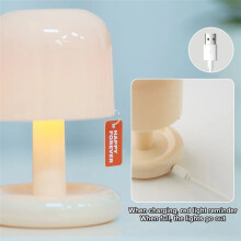 Lampka Nocna LED w Stylu Grzyba, Nordycka Lampa Stołowa do Kawiarni, Dekoracja Pokoju, Nowoczesna, Minimalistyczna Lampa Stołowa