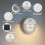 Motion Sensor LED Night Light with 4 Facial Expression Dimmable Hallway Light Rechargeable LED with Timer 2PCS 3
