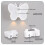 Bright Dimmable Butterfly LED Night Light  Motion Sensor with Spotlight and 2 Color Temperature 2PCS 5