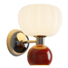 Home Decor Wall Lamps Iron Material Sconce Lightings Modern Soft Style Pumpkin Shape Bedroom Lustres Red