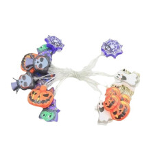New Halloween Luminous Home Decoration Witch Cat Spider Web Hanging Lamp for Home Festival Party Decoration A