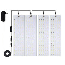 4PC Grow Panel Light Full Spectrum Dimmable Timer Plant Lights Under Cabinet Growing Lamp for Indoor Plants Rack US Plug