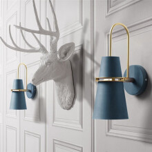 Elegant Nordic-Inspired  Metal Wall Lamp - Luxurious Decorative Bedside Lighting for Homes