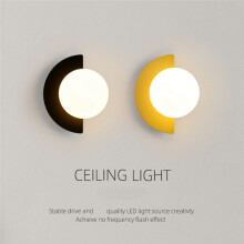 Modern Minimalist Wall Lamp Bedroom Bedside Lamp Living Room Background Wall Lamp Corridor Balcony Stair Lamp Orange
