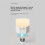 LED Rechargeable Light Bulbs with Remote Battery Operated Light Bulb  Three Color Changing Bulb with Hook 1