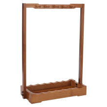 10-Pin Vintage Calligraphy Brush Pen Holder, Chinese Calligrapghy Brush Hanger Wood Chinese Brush Shelf Brush Pen Rack