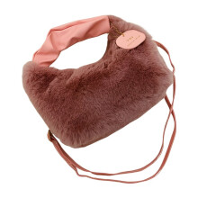 High-End Autumn and Winter Plush Crossbody Bag Versatile and Stylish Furry and High-Value Niche Handbag E