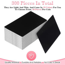 300 Pieces Metal Engraving Blanks,Multipurpose Aluminum Sheet Aluminum Black DIY Business Card Blanks