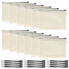 1 Set Cosmetic Bag Sublimation Blank Heat Transfer Cosmetic Bag with Wrist Strap Lanyard for Diy