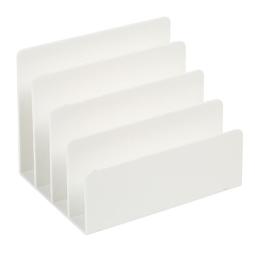 Desktop File Organizer, 4 Partition Desk Storage and Accessories Folder Sorter for Mail Stationery Electronics