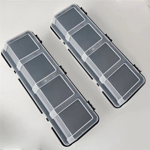 3Pcs Parts Storage Box Plastic Screw Organizer Box with 4 Compartment Tool Part Container Bin with Lid Storage Case