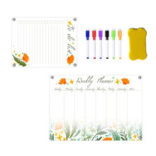 Magnetic Acrylic Weekly Planner Calendar Memo Board for Refrigerator - Erasable Writing Style 1 TYU055