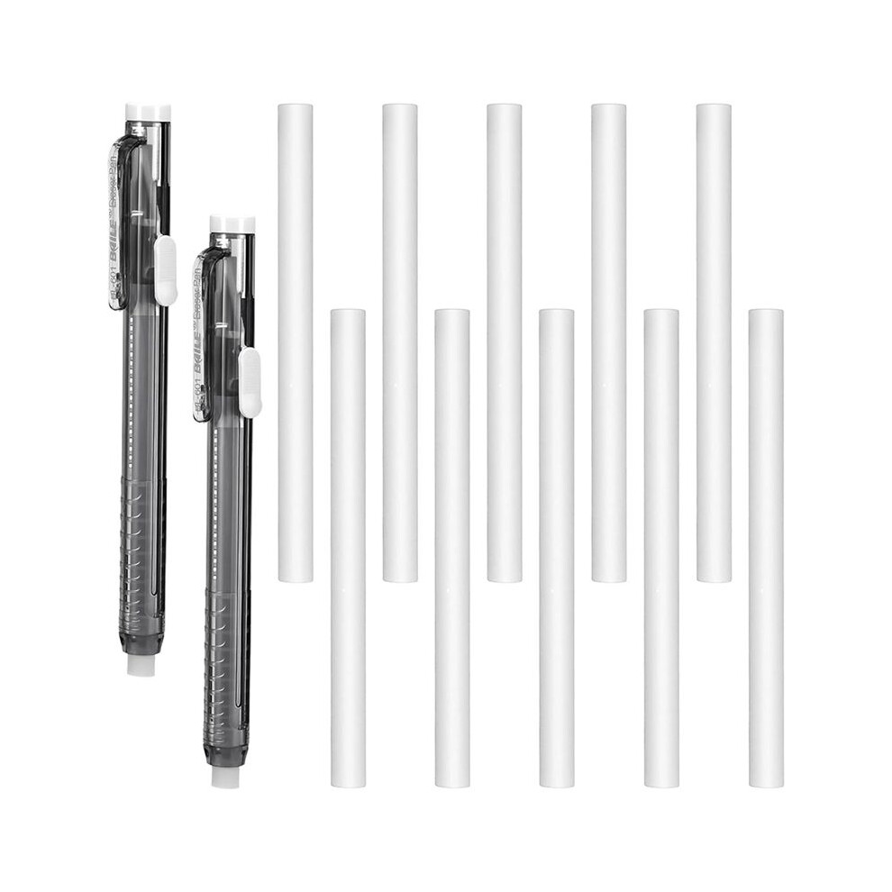 12 Pcs Retractable Mechanical Eraser Pen Pen-Style Erasers Precise Erasing Pens White Pencil Eraser Refill 4712748939264