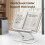 360 Rotating Desktop Book Stand with Transparent Panel Page Clips Foldable and Angle Adjustable Holder for Book Holder 4