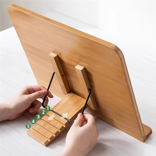 Foldable Book Stand for Home & Study - Portable Adjustable Tablet & Cookbook Holder for Reading, Studying 1