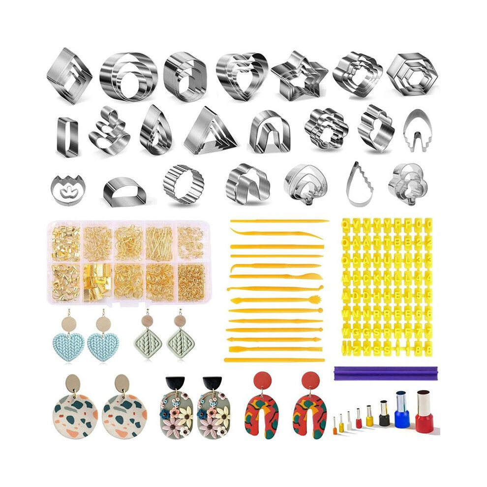 Polymer Clay Cutter For Earring Making, For Polymer Clay Tool Set For Diy Sculpting Clay Earrings Circular Cutter 6033779517725