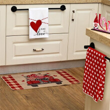 Set di 2 Asciugamani da Cucina per San-, Strofinacci Love San-, Asciugamani Stampati nel 3D(A)