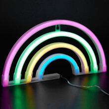 2X New Cute Rainbow Neon Sign LED Rainbow Light Lamp for Dorm Decor Rainbow Decor Neon Lamp Wall Decor