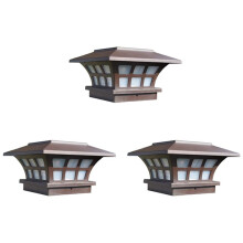 3X Solar Post Lamp Outdoor Waterproof Column Light for Garden Wall Lamp Garden Fence Landscape Lamp for Gate Garden