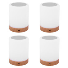 4X Night Light, Touch Lamp for Bedrooms Living Room Portable Table Bedside Lamps with Rechargeable Internal Battery