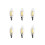 6X Dimmable E12 6W COB Edison Candle Flame Filament LED Light Bulb Lamp 10x3.5cm 1