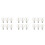 18Pcs G40 LED Replacement Light Bulbs, E12 Screw Base Shatterproof LED Globe Bulbs for Solar String Lights Warm White 1
