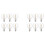 12Pcs G40 LED Replacement Light Bulbs, E12 Screw Base Shatterproof LED Globe Bulbs for Solar String Lights Warm White 1