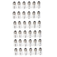 36-Pack E12 to E14 White Bulb Converter LED Light Holder Lamp Adapter Socket Changer High Quality