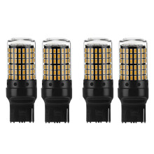 4Pcs Car LED Bulbs 3157 P27-7W T25 LED P27W Canbus Lamp High Power No Error Free Reverse Light Turn Brake Lamp Yellow