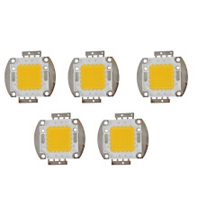 5X 100W LED Lumiere Haute Puissance Puce DIY Lampe Eclairage Lumiere Blanc Chaud