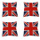 4X British Vintage Style Union Jack Flag Throw Pillow Case, Pillowcase 1