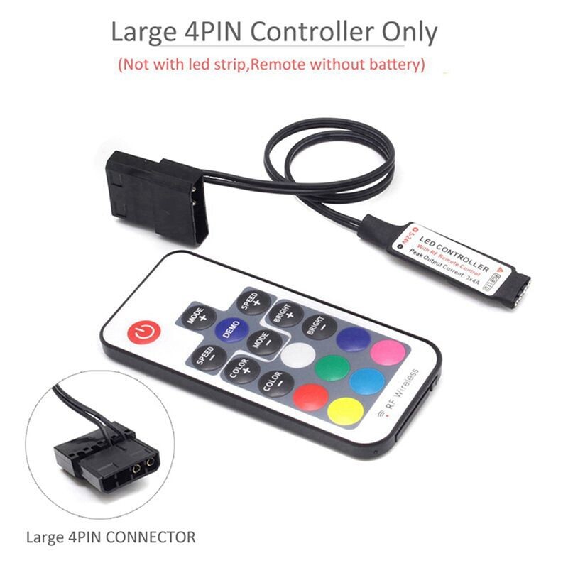 20X RF17 Keys Remote 12V Wireless RGB Controller for PC Computer Case ...