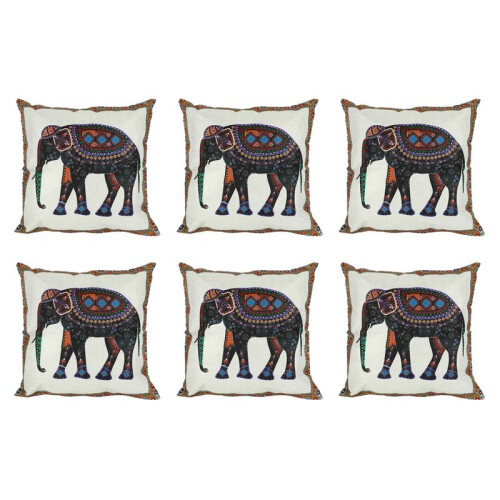 6X Indian Decorazione A Forma di Cuscino per Cuscino Da Tiro in Cotone E Lino