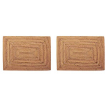 2X Esteras de Mesa Manteles Individuales de Ratán Antideslizante Mesa de Comedor Manteles Individuales Tejidos Resistentes Al Calor Alfombrillas