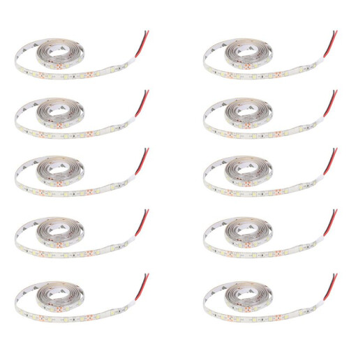 10pcs 1M 60-3528 SMD Waterproof LED Light Strip DC12V (White)