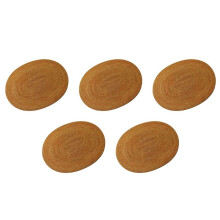 5X Tovagliette Intrecciate Nel Rattan Tovagliette Ovali Rotonde Tovaglietta Antiscivolo Resistente Al Calore Tovaglietta Multiuso Naturale 30X40cm