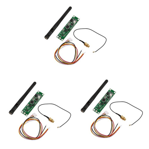 3X Drahtlose DMX512 2.4 G LED Buehne Licht PCB Module Board LED Controller Sender Empfaenger mit Antenne