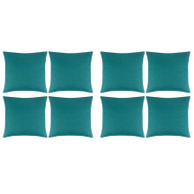 Pack of 8 Outdoor Waterproof Throw Pillow Covers Decorative Garden Cushion Cases Square Pillowcases 18 x 18 Inches