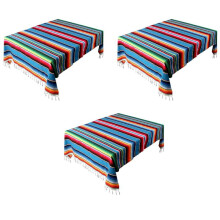 3X Mexikanische Decke Sarape Picknick Decke ÜBerwurf Tisch Decke Heiß Stange für Yoga Party, 120X180cm