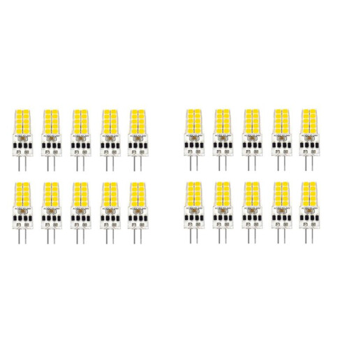 20PCS G4 LED Bulb AC/DC12V-24V 3W LED G4 Light 20LED 360  Angle Light 2835SMD Replace 30W Halogen Lamp,Cool White 1