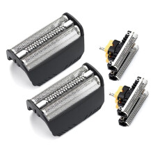 2X 30B Blade for 310 5742 5743 195 197S 199,FIX400 4735 4736 4737 Replacement Shaver Mesh Cover Black