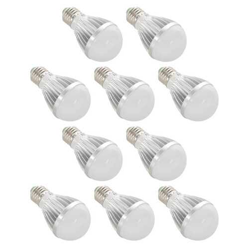 10X E27 5W 12V High-Power White Light Bulb