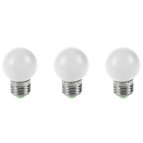3X E27 LED Light White Bulb Plastic Bulb (0.5W Power, White) 1