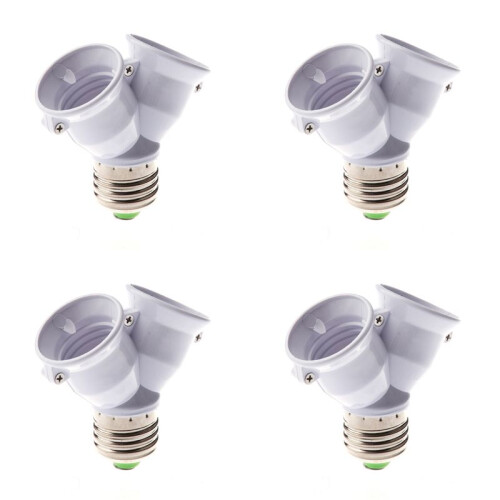 4X E27 1 à E27 2 Convertisseur de Douille de Lampe LED