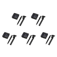 5X Solar Lichterketten, 10M 100LED Outdoor Lichterketten, Wasserdicht Dekorative Lichterketten für Terrasse, Garten, Tor, Hof, Party, Hochzeit,