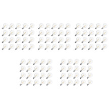 100 Pcs G40 LED Replacement Light Bulbs E12 Screw Base Shatterproof LED Globe Bulbs for Solar String Lights Warm